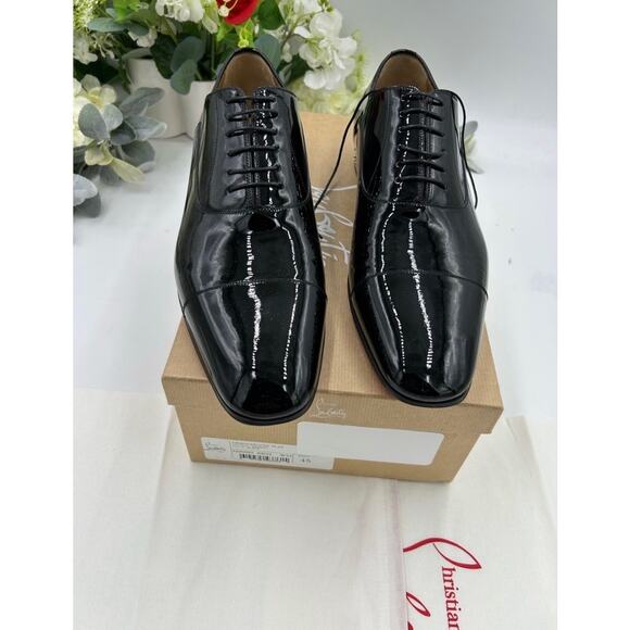 Men\'s Christian Louboutin GREGGYROCKS patent leather spiked Oxford\'s size 45 main image 10
